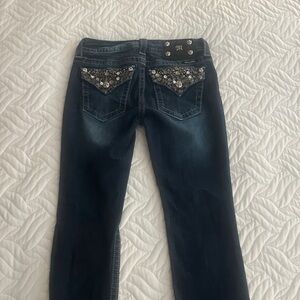 Miss Me | Mid Rise Boot Cut Blingy Stretch Jeans